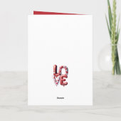 Remerciements Carte de Saint-Valentin mignonne avec coeurs rouge (Dos)