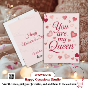 Remerciements Carte de Saint-Valentin Romantique pour Lui & El