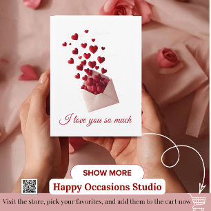 Remerciements Carte de Saint-Valentin Romantique pour Lui & El