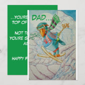 REMERCIEMENTS CARTE DE SALUBRITÉ FÊTE DES PÈRES FUNNY.  (Devant / Derrière)