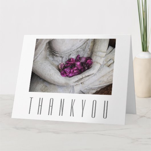 REMERCIEMENTS CARTE DE SALUBRITÉ PLAT :MERCI: BUDDHA (Devant)