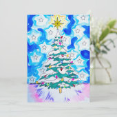 Remerciements Carte de sapin de Noël (Debout devant)