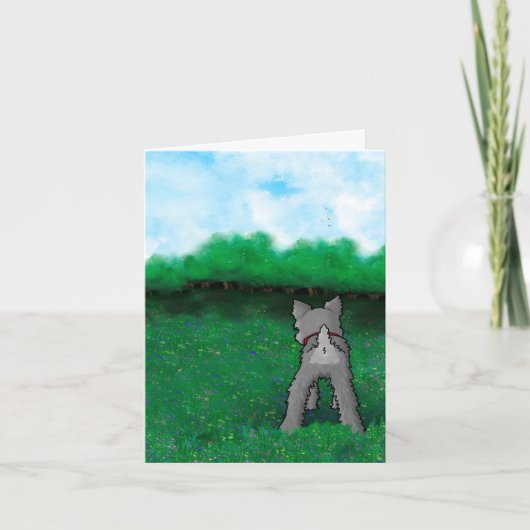 Remerciements Carte de Schnauzer chiot Fluffybutt (Devant)