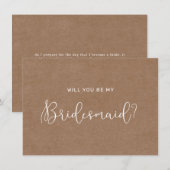 Remerciements Carte de servante minimaliste Rustique (Devant / Derrière)