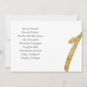 Remerciements Carte de siège Mariage Gold table 1 (Devant)