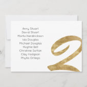 Remerciements Carte de siège Mariage Gold Table 2 (Devant)