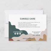 Remerciements Carte de soins aux bougies Abstraite moderne (Dos)