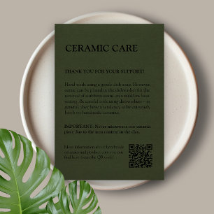 Remerciements Carte de soins de produit vert moderne
