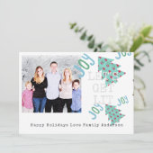 Remerciements Carte de style d'art populaire de Noël (Debout devant)