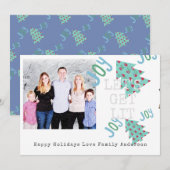 Remerciements Carte de style d'art populaire de Noël (Devant / Derrière)