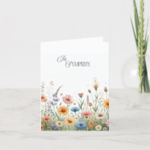 Carte de Sympathie Florale Aquarelle