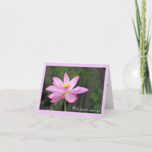 Remerciements Carte de sympathie Lotus