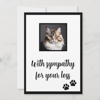 Remerciements Carte de sympathie personnalisable Pet cat