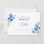 Remerciements Carte de table de mariage Something Blue (Devant)