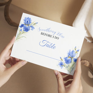 Remerciements Carte de table de mariage Something Blue