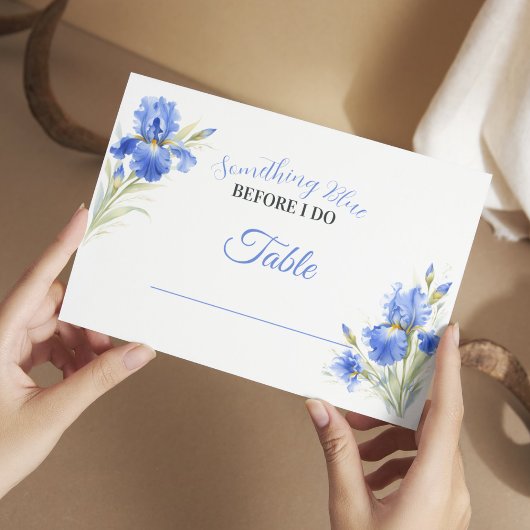 Remerciements Carte de table de mariage Something Blue