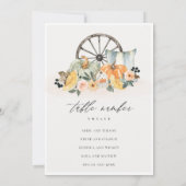 Remerciements Carte de table Rustic Fall Citrouille Leafating Ch (Dos)