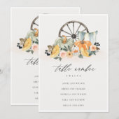 Remerciements Carte de table Rustic Fall Citrouille Leafating Ch (Devant / Derrière)