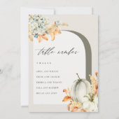 Remerciements Carte de table Rustic Fall Citrouille Leafating Ch (Dos)