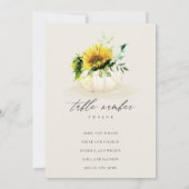 Remerciements Carte de table Rustic Sunflower Citrouille (Dos)