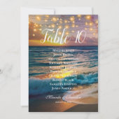 Remerciements Carte de table Sunset Lights Beach Seating Chart (Devant)