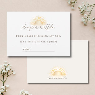 Remerciements Carte de tirage au sort de couche pour Baby Shower