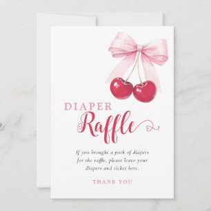 Remerciements Carte de tirage au sort de couches Cerises à ruban