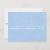 Remerciements Carte de transport Cinderella Blue Royal Princess (Dos)