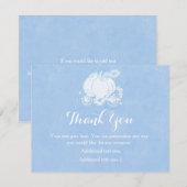 Remerciements Carte de transport Cinderella Blue Royal Princess (Devant / Derrière)