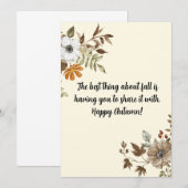 Remerciements carte de vacances (Devant / Derrière)