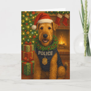 Remerciements Carte de vacances Airedale Terrier