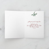 Remerciements Carte de vacances de Noël Cute Cat Meowy (Intérieur)