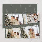 Remerciements Carte de vacances de Noël élégante et moderne (Devant / Derrière)