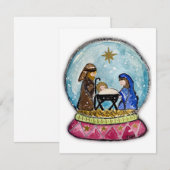 Remerciements Carte de vacances Nativité (Devant / Derrière)