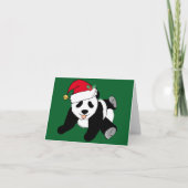 Remerciements Carte de vacances Noël Panda Bear Santa Hat (Devant)
