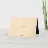 REMERCIEMENTS CARTE DE VACANCES NOIRE N OR (Dos)