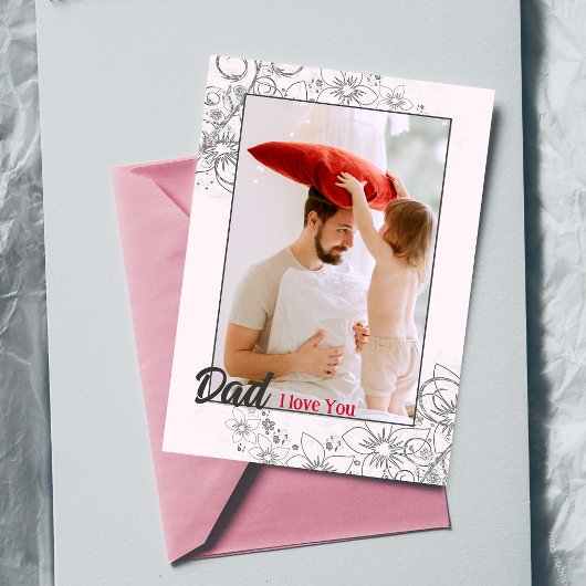 Remerciements Carte de vacances personnalisée Simple Fête des pè