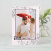 Remerciements Carte de vacances personnalisée Simple Fête des pè (Debout devant)