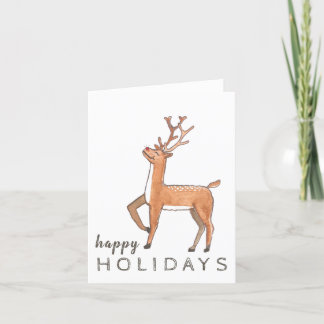 Remerciements Carte de vacances Red Noed Reindeer