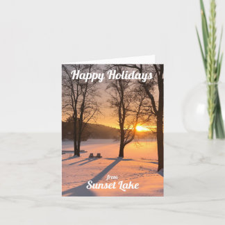 Remerciements Carte de vacances Sunset Lake