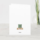 Remerciements Carte de vacances verte Regal pas cher (Dos)