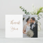 Remerciements Carte de vacances White Two Photo (Debout devant)