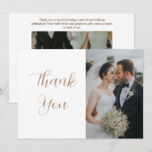 Remerciements Carte de vacances White Two Photo (Devant / Derrière)