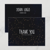 Remerciements Carte de visite de remerciement de constellation d (Devant / Derrière)