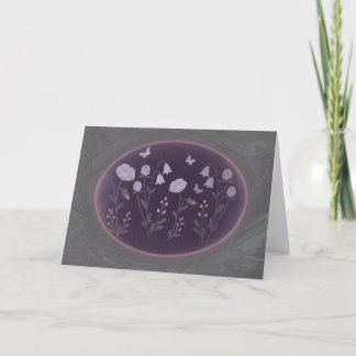 Remerciements Carte de vœux 7x5 Jardin de fleurs sauvages au cla