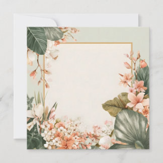 Remerciements Carte de vœux à cadre floral