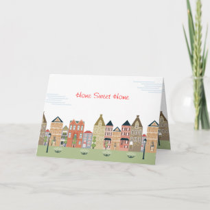 Remerciements Carte de voeux à la maison douce à la maison de