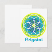 Remerciements Carte de voeux Arigatai - terre (Devant / Derrière)