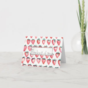 Remerciements Carte de voeux aux fraises