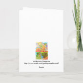 Remerciements Carte de voeux avec design d'arbre psychédélique (Dos)